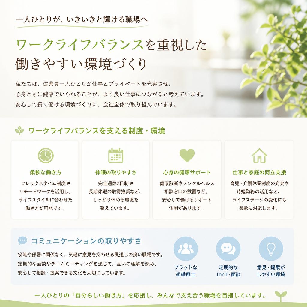 働きやすい職場環境