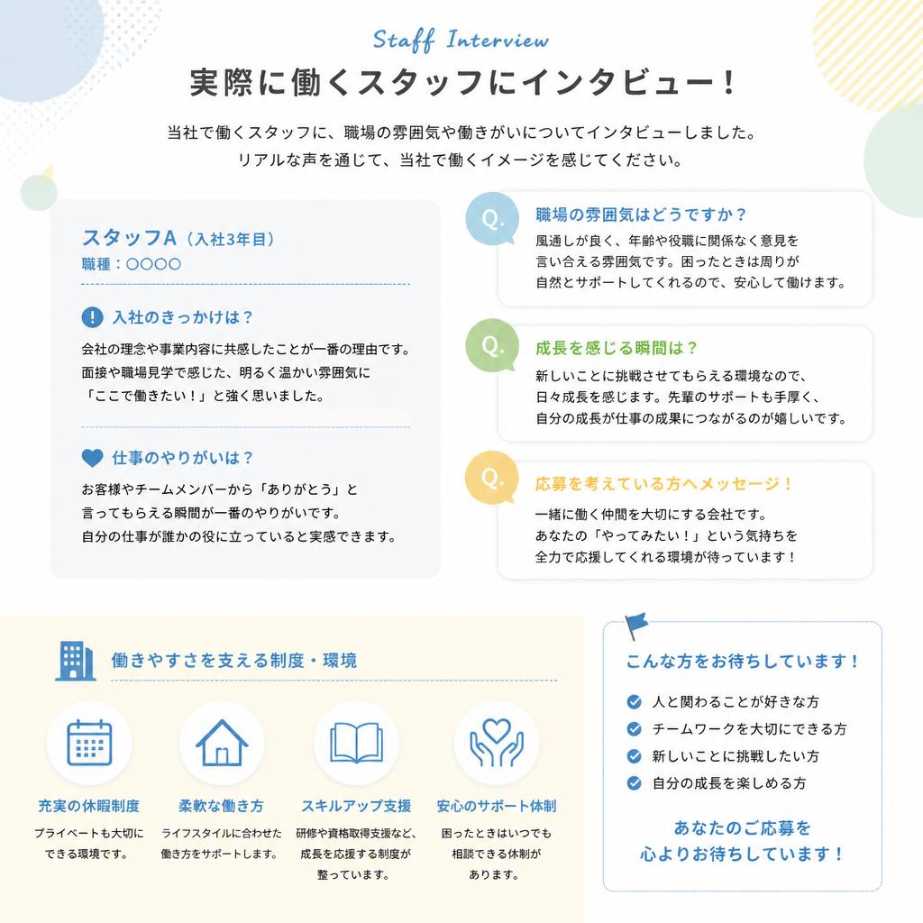 従業員の声