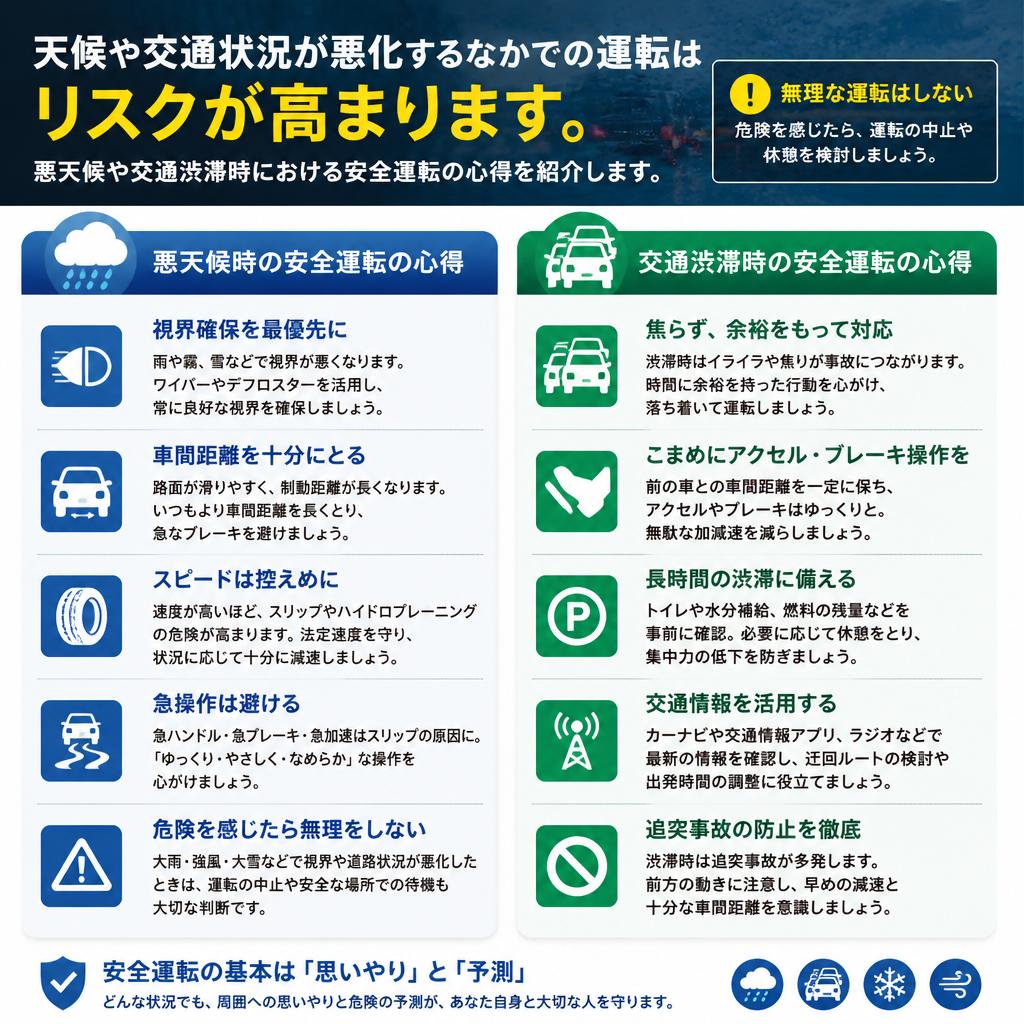 悪天候や混雑時の対処法