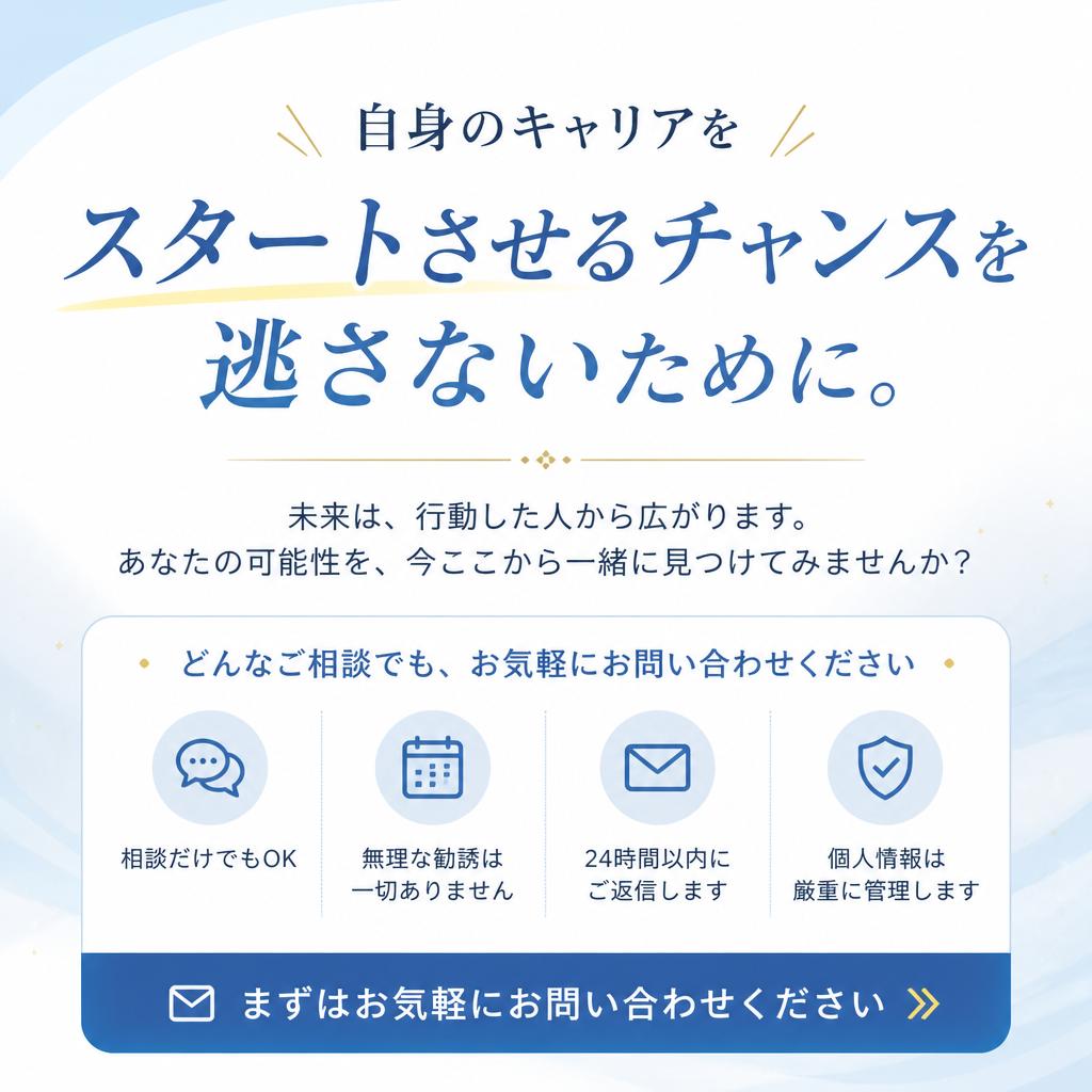今すぐ問い合わせて新しい一歩を！