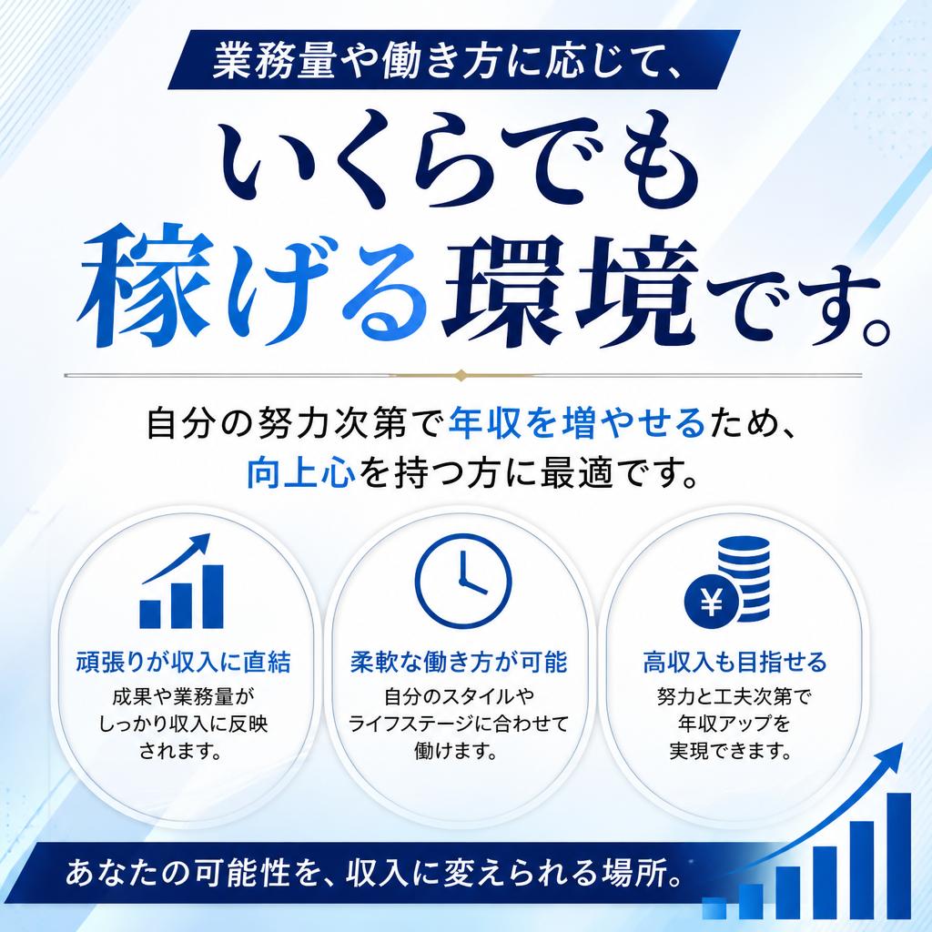 自分次第で頑張りがいがある収入