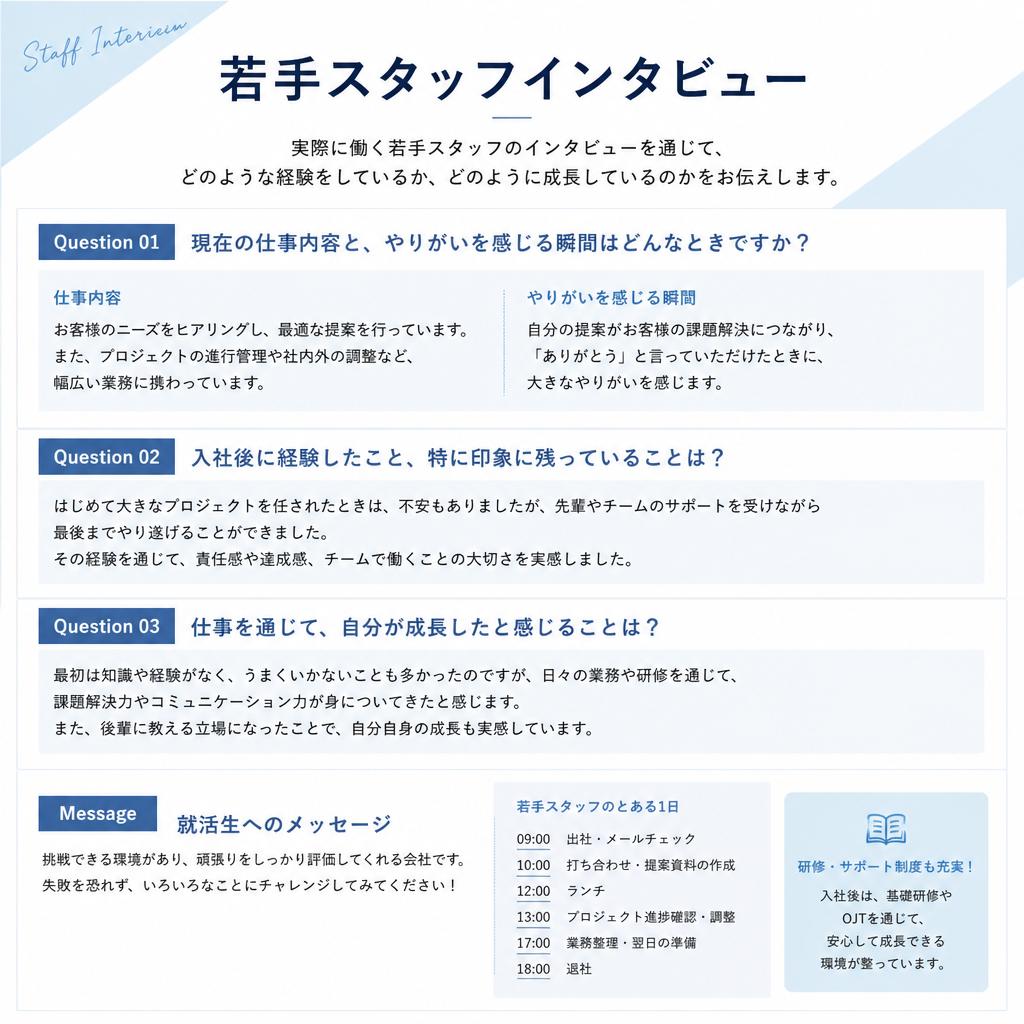 先輩たちの声
