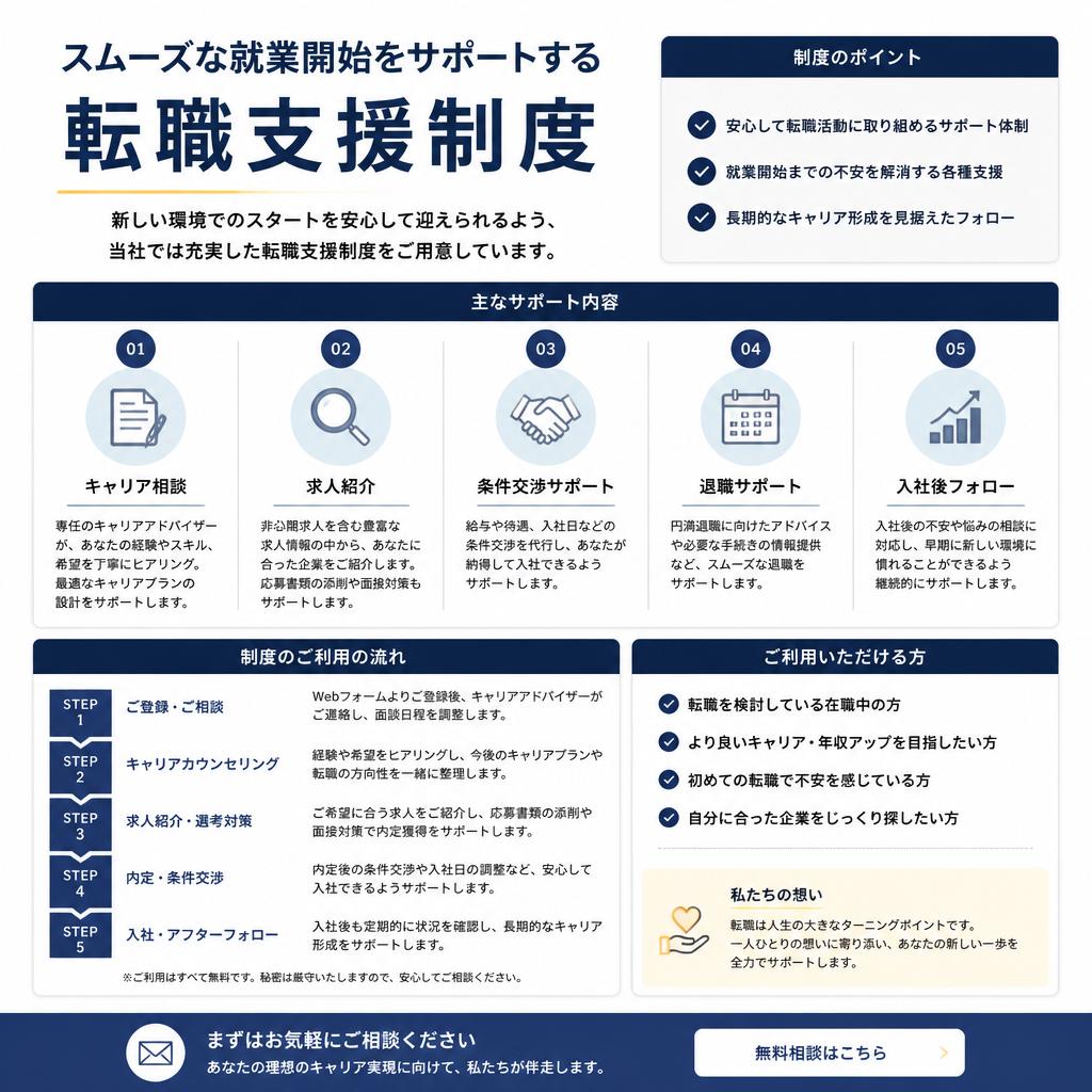 不安を払拭！転職支援が充実