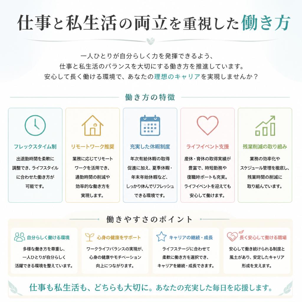 ワークライフバランスの実現
