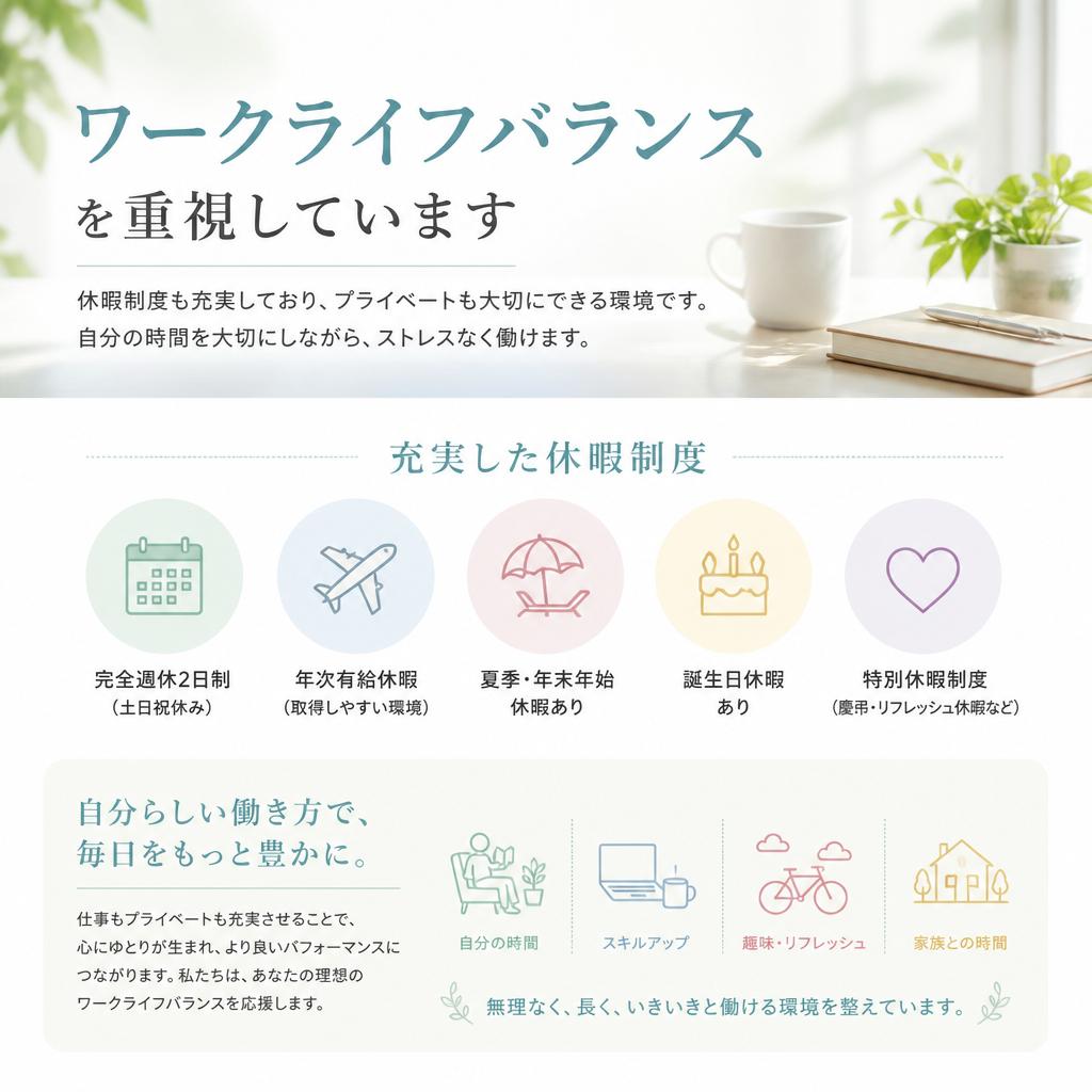 充実した休暇制度