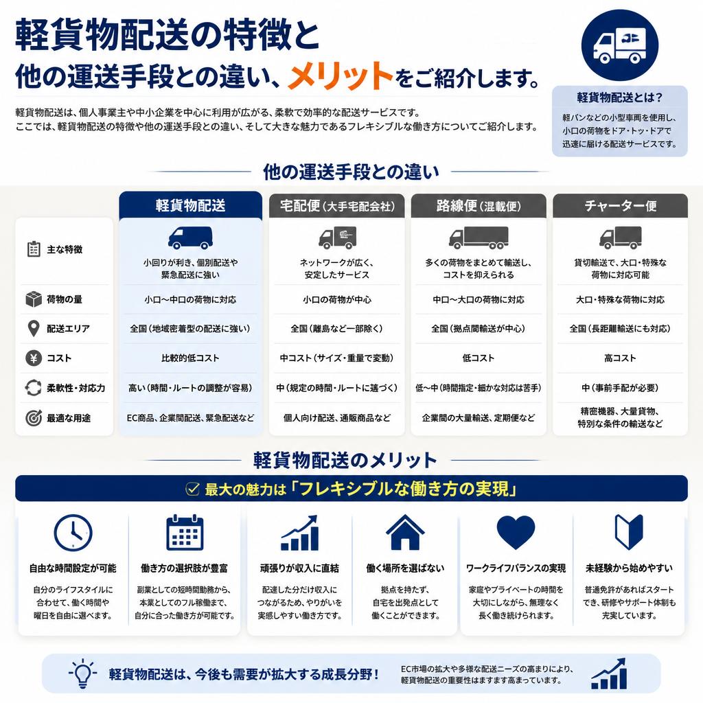 軽貨物の特徴とメリット