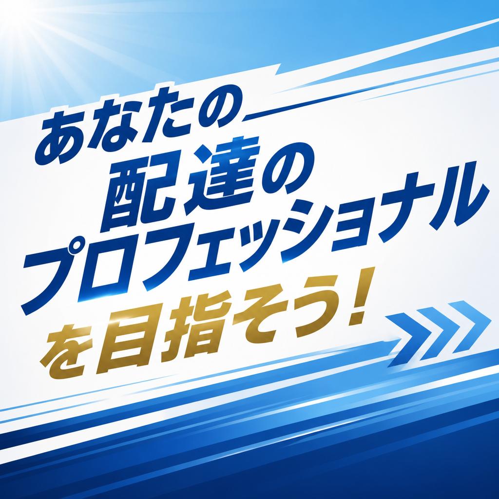 あなたの配達のプロフェッショナルを目指そう！
