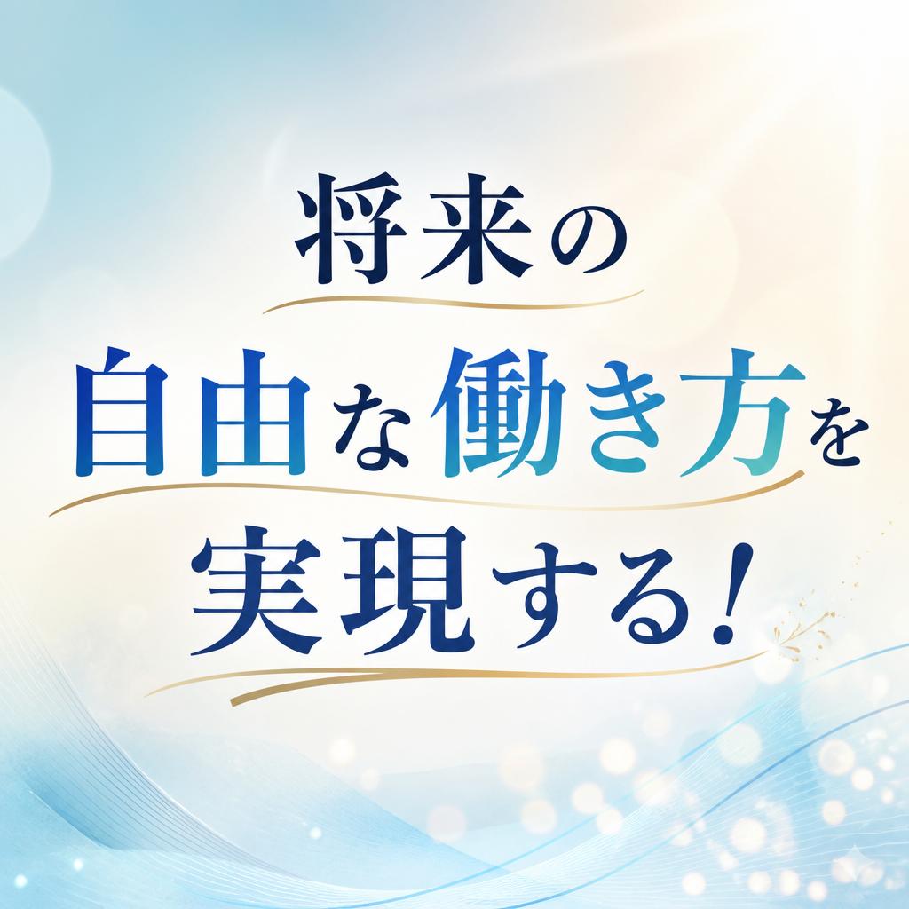将来の自由な働き方を実現する！