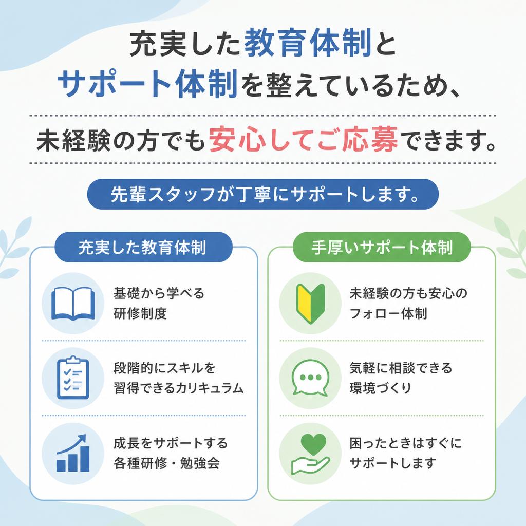 未経験者も安心スタート