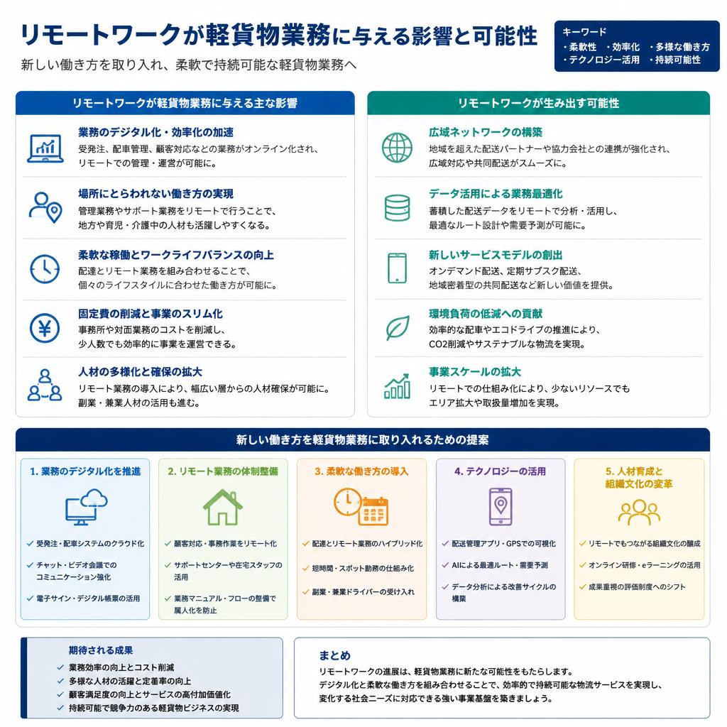 リモートワークと配送業務の可能性