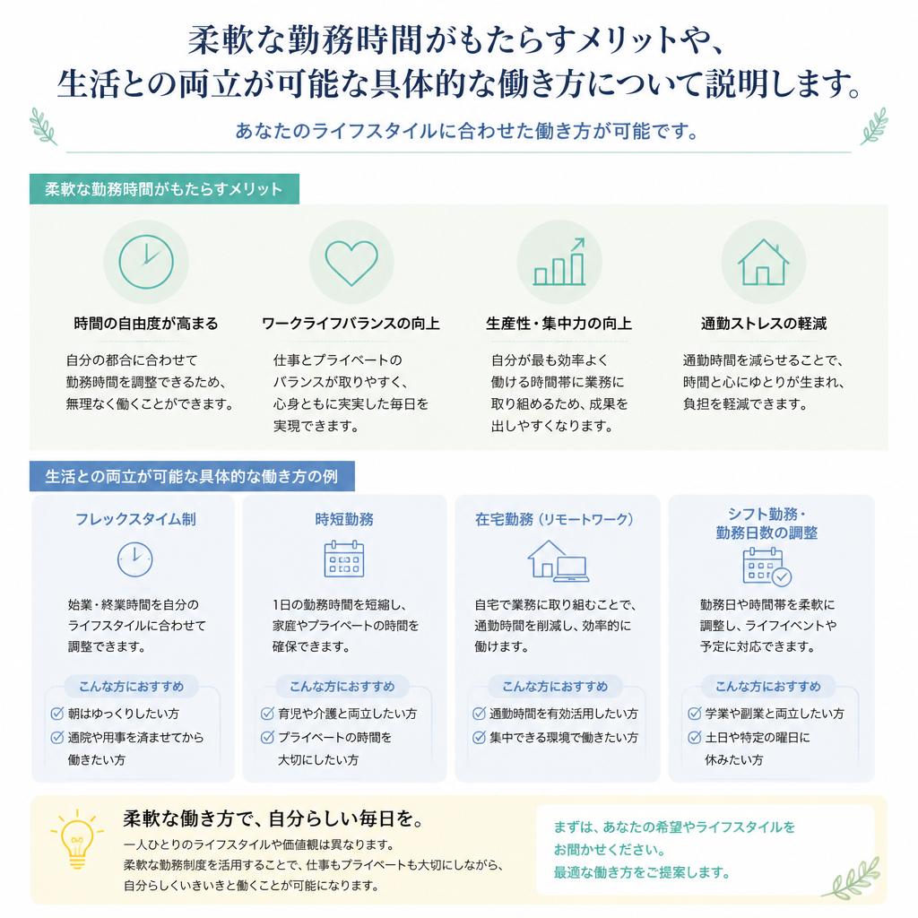 柔軟な勤務時間のメリット