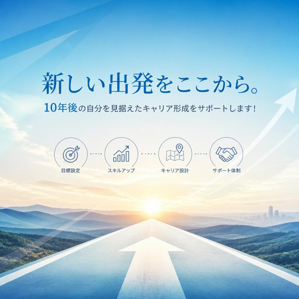 新しい出発をここから。10年後の自分を見据えたキャリア形成をサポートします！