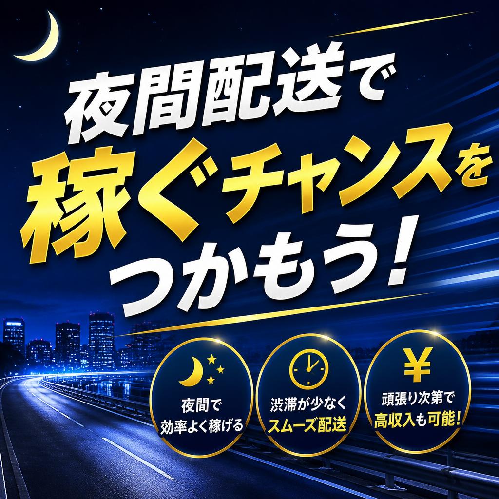 夜間配送で稼ぐチャンスをつかもう！