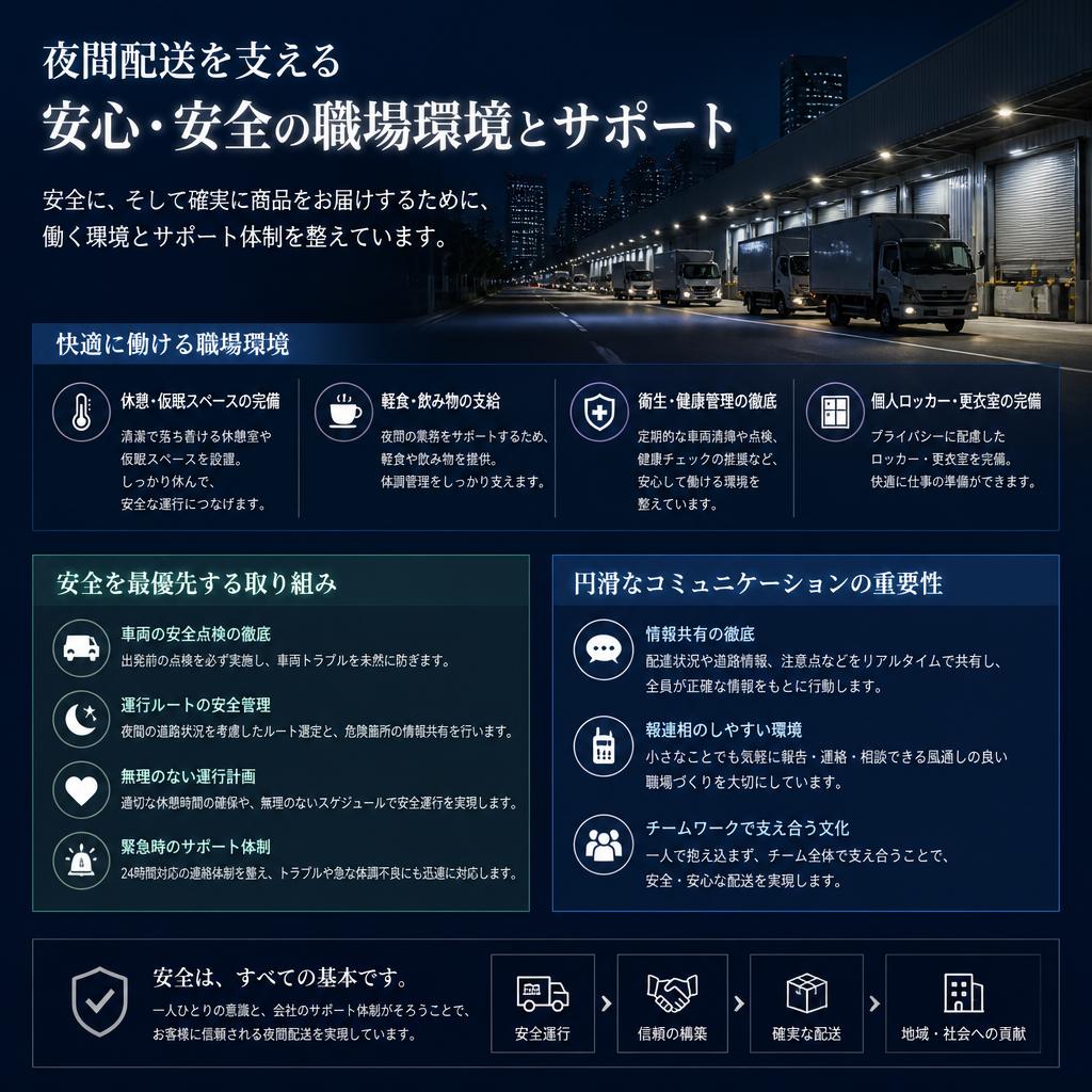 夜間配送の職場環境