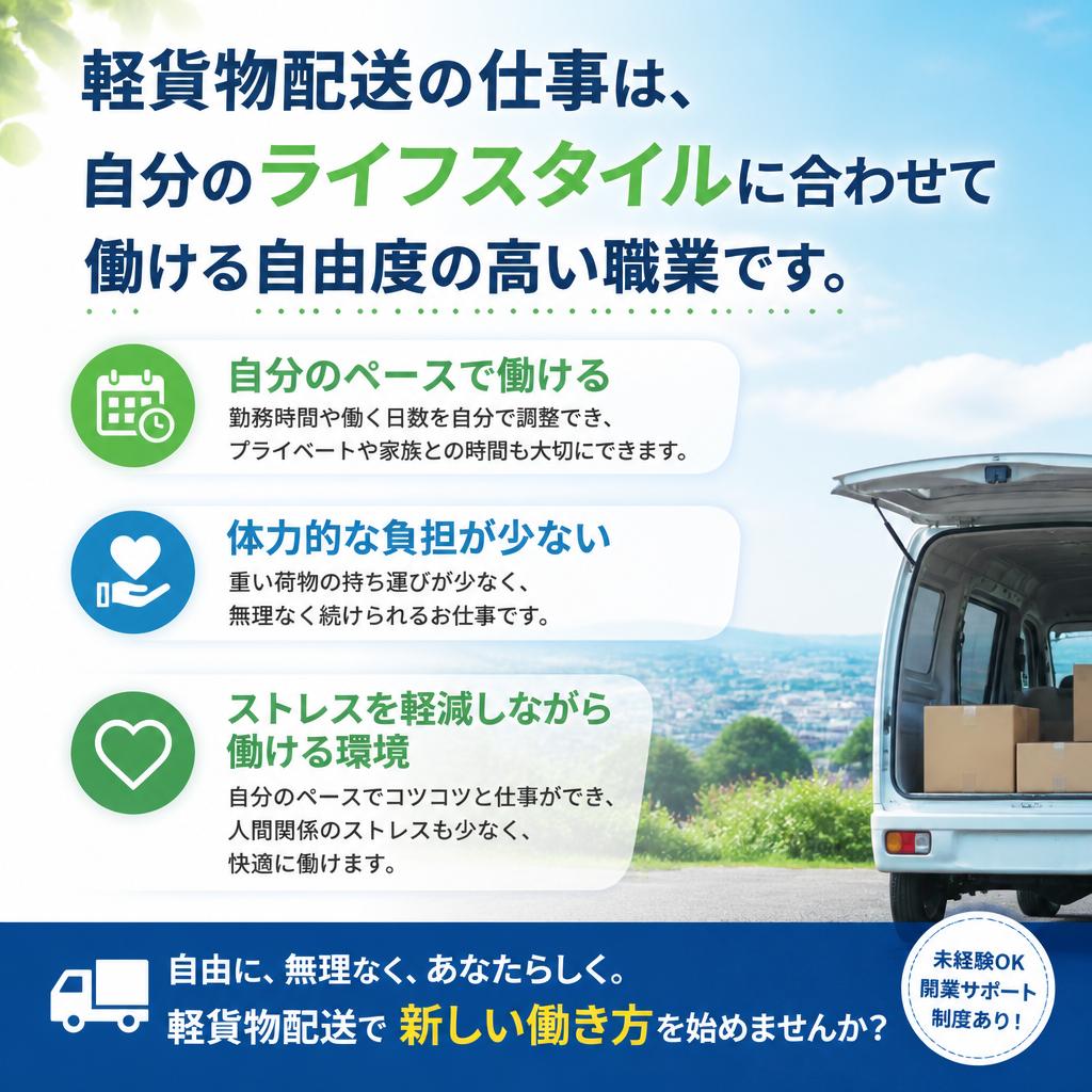 軽貨物配送のメリット