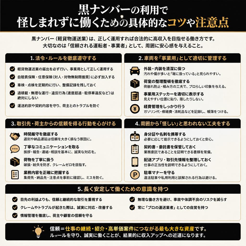 怪しまれないためのポイント