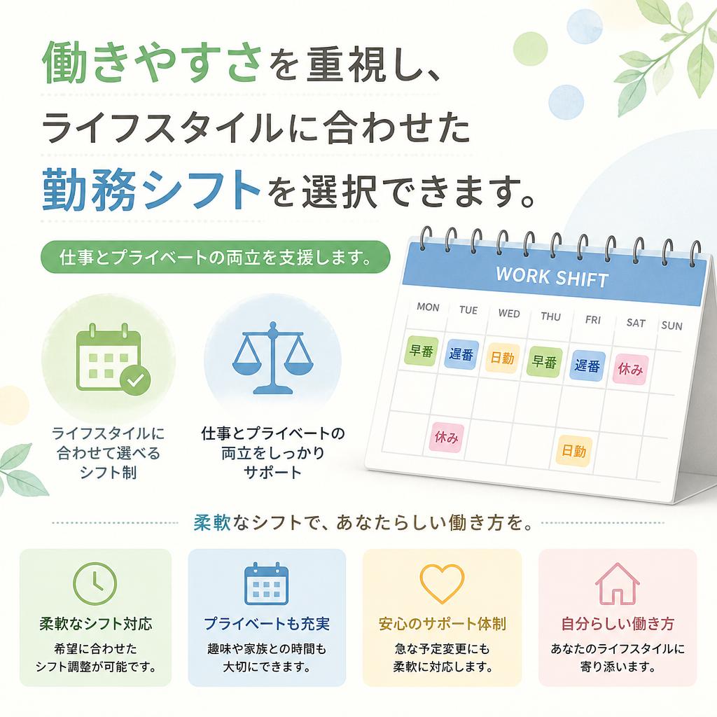柔軟な勤務シフト
