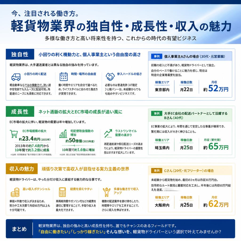 軽貨物業界の魅力とは?