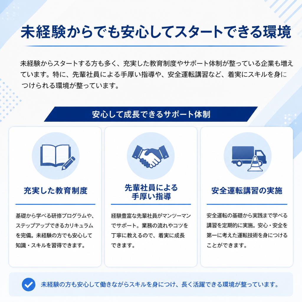 未経験者でも安心の教育制度