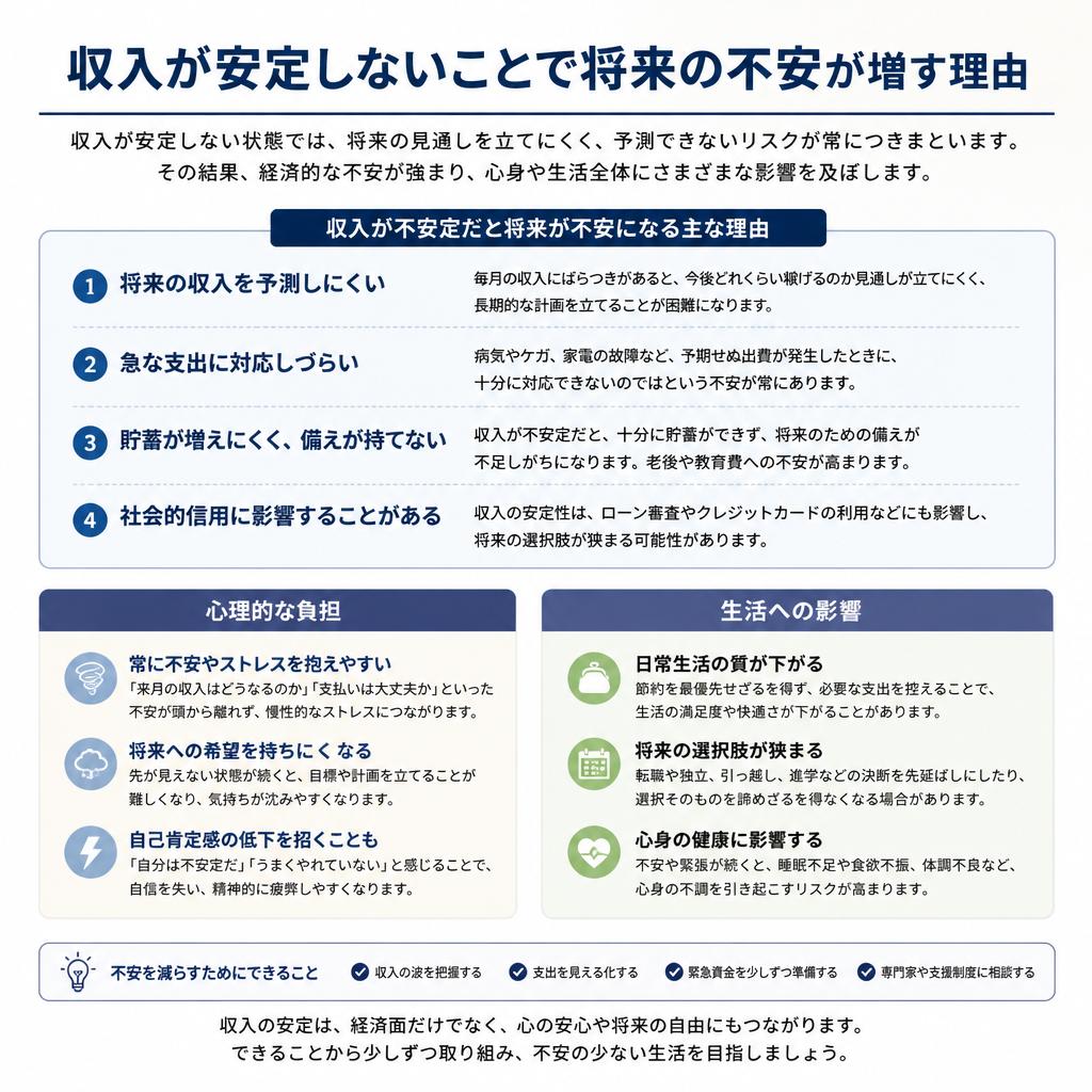 収入の安定を求める理由