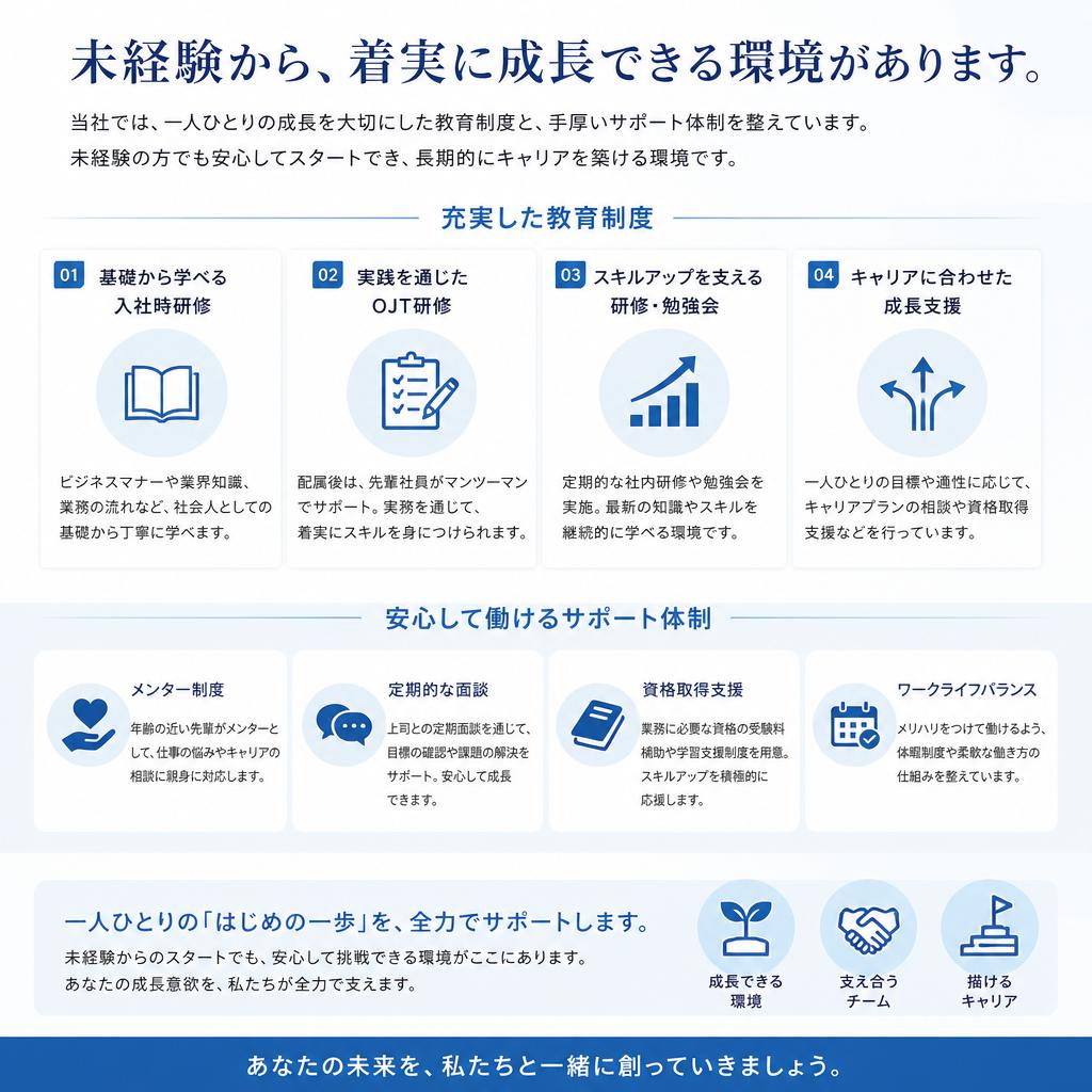 手厚いサポート体制