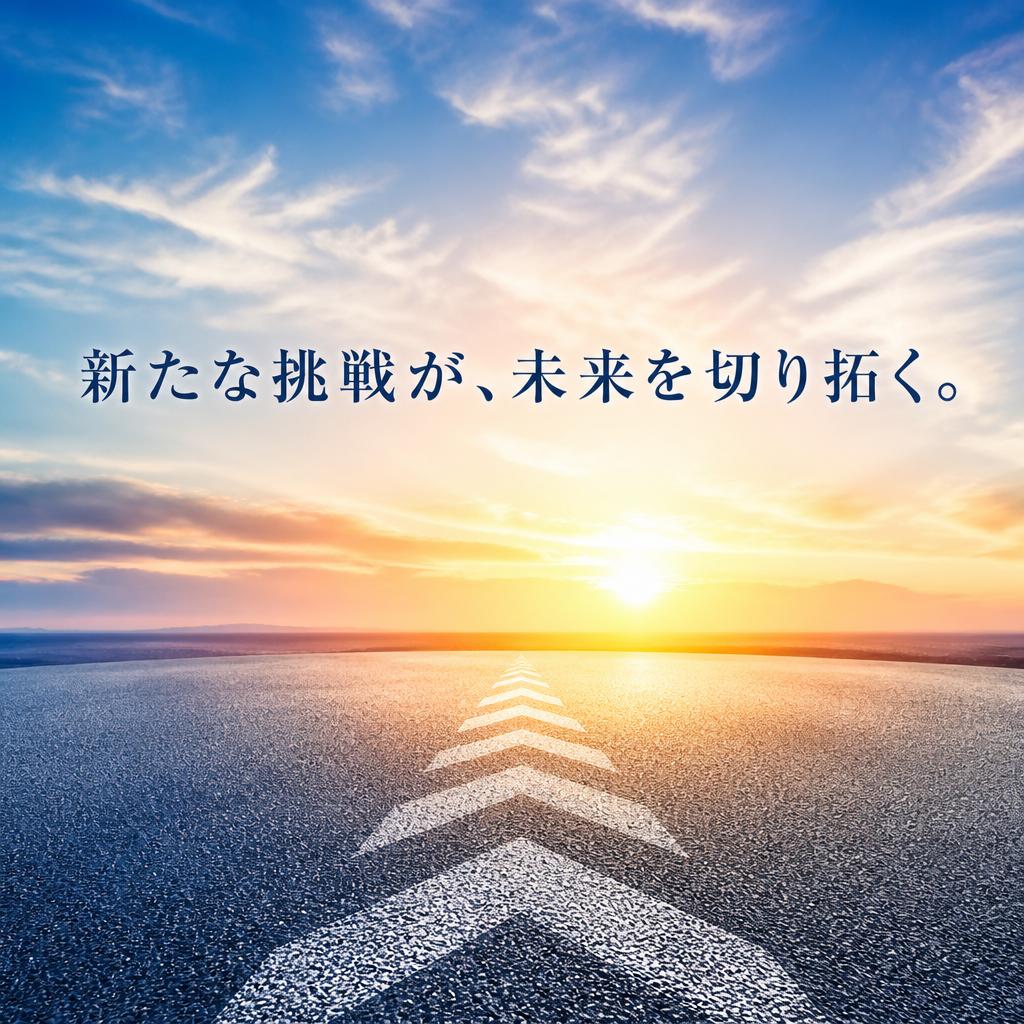新たな挑戦が、未来を切り拓く。