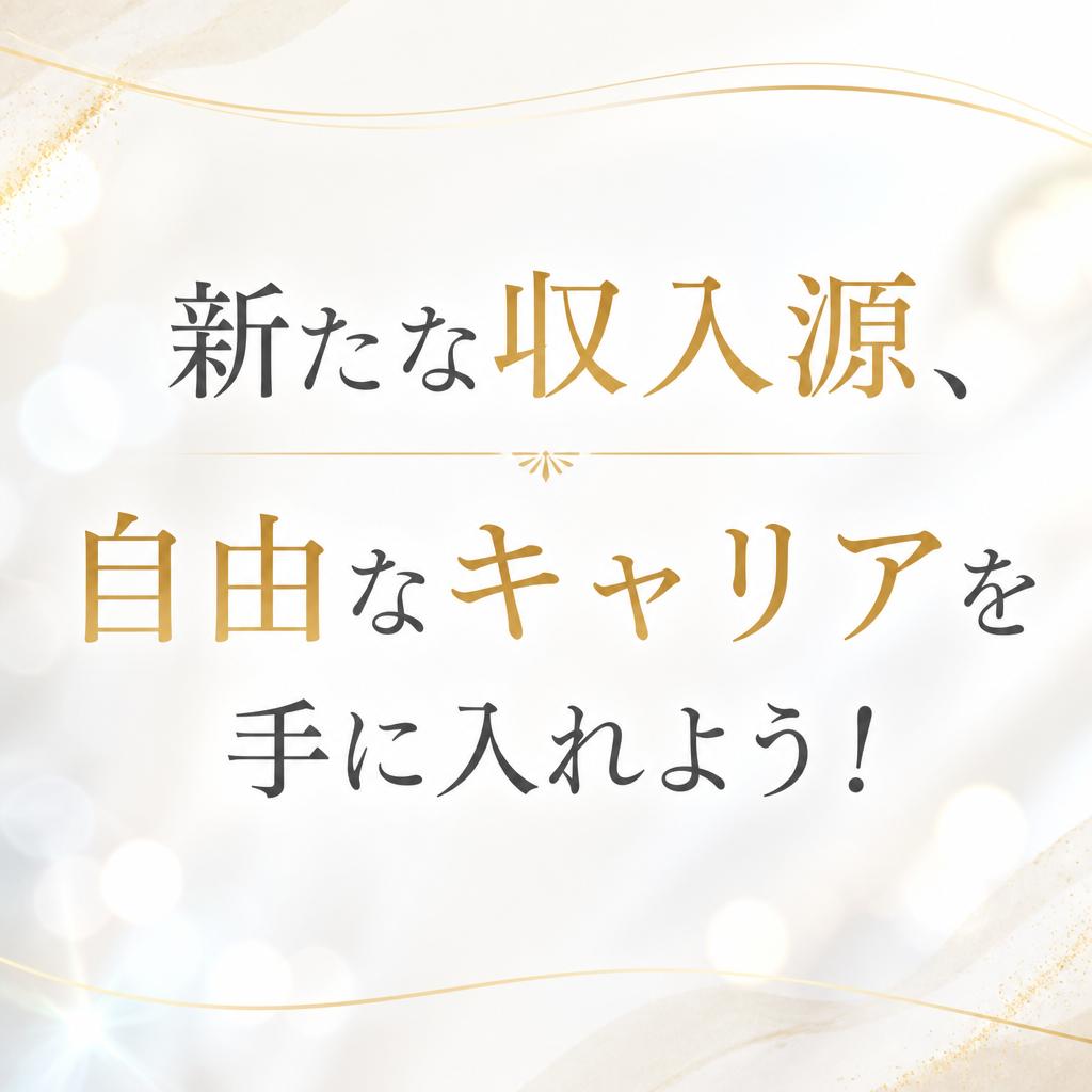 新たな収入源、自由なキャリアを手に入れよう！