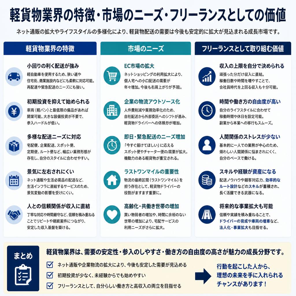 軽貨物配送の魅力とは？