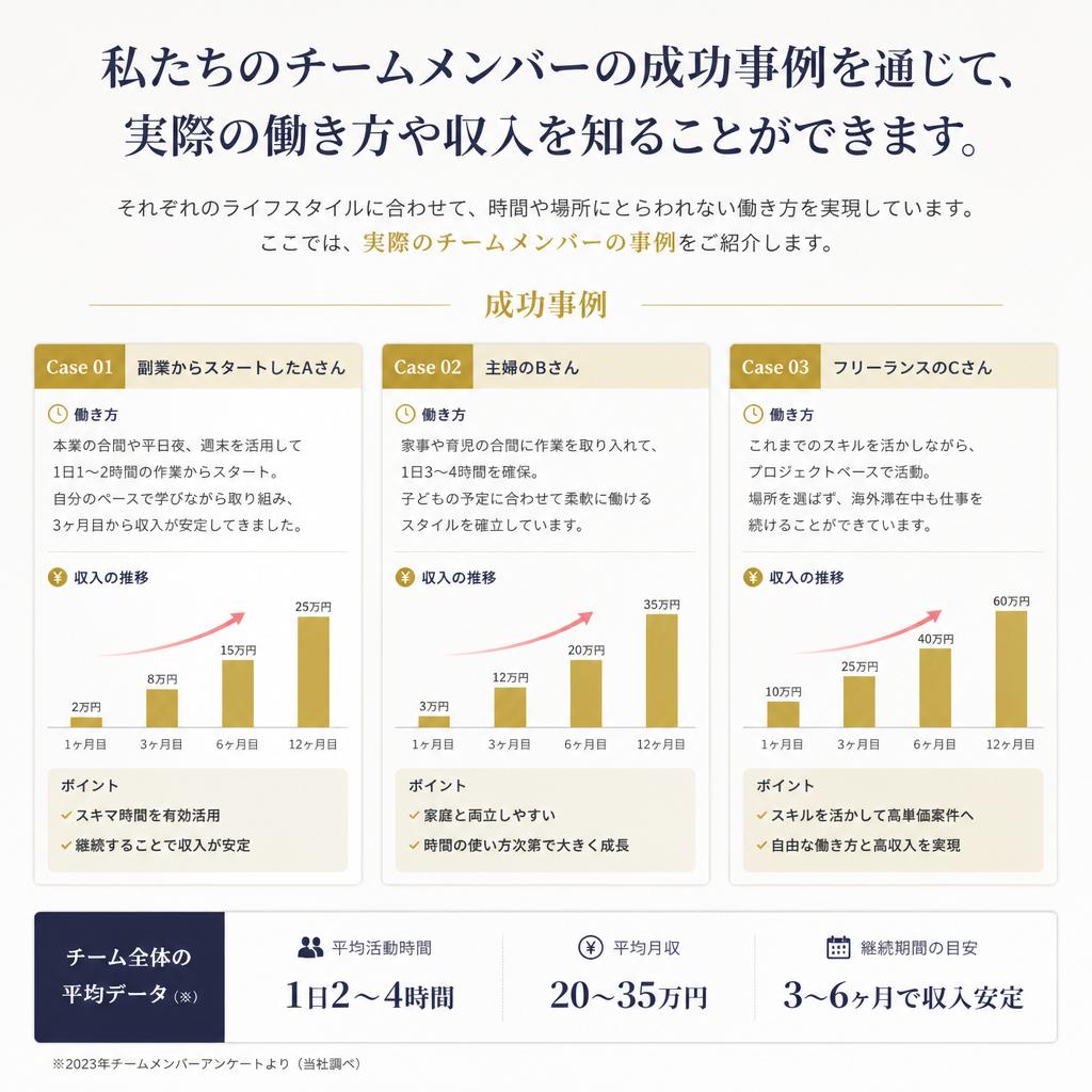 成功事例：実際の声を聞く