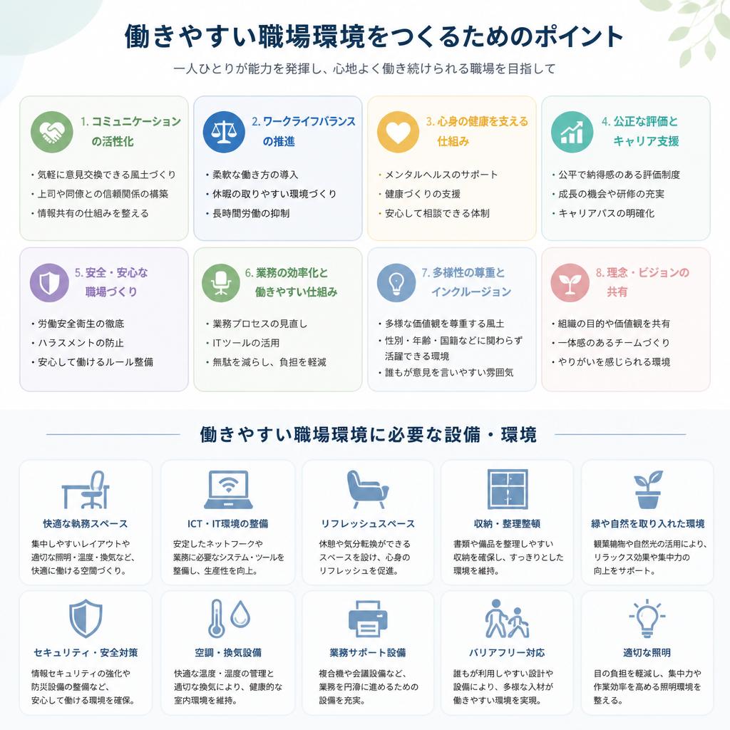 職場環境を整えるポイント