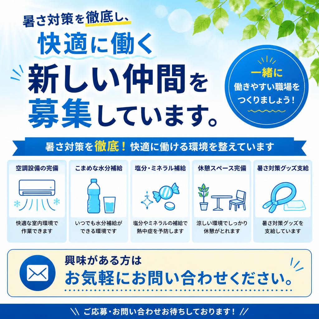 あなたも快適に働こう！まずはお問い合わせを