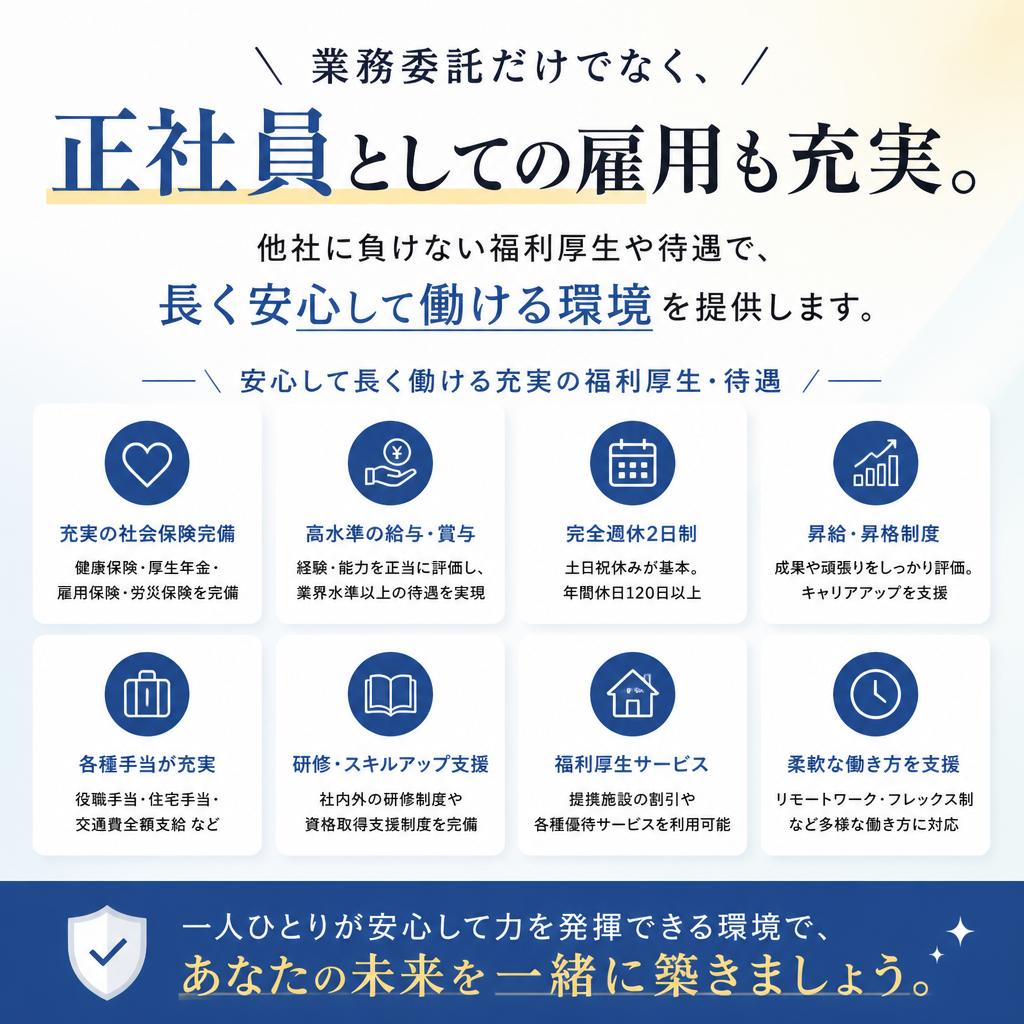 好条件の正社員採用