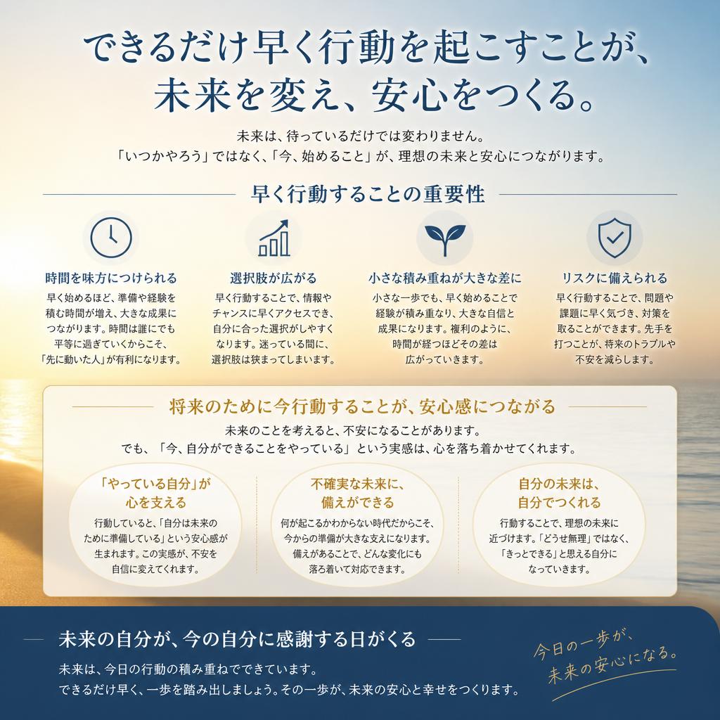 今始めることの意義