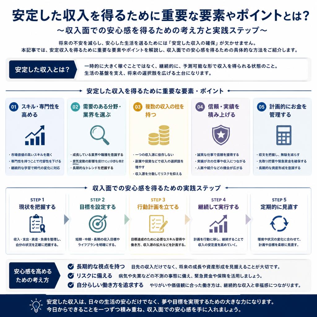 安定した収入源を得るために
