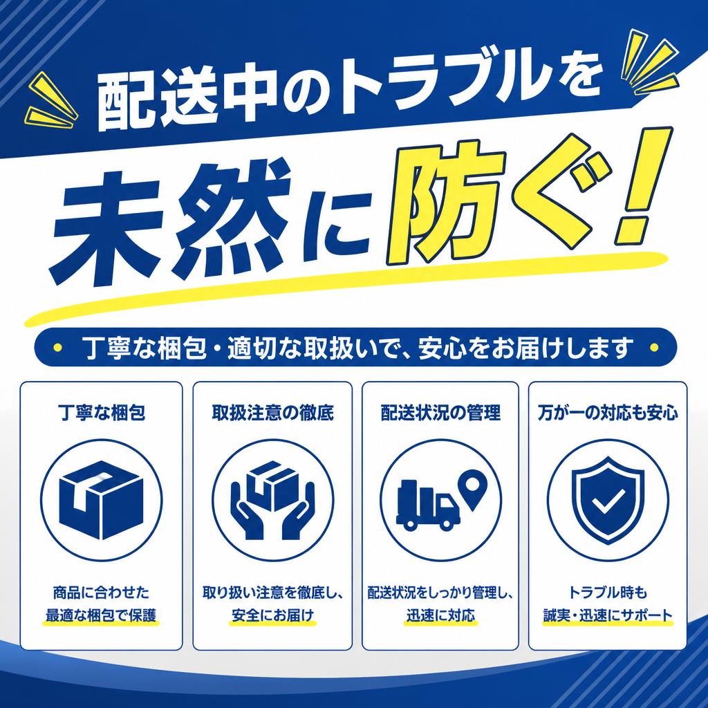 配送中のトラブルを未然に防ぐ！