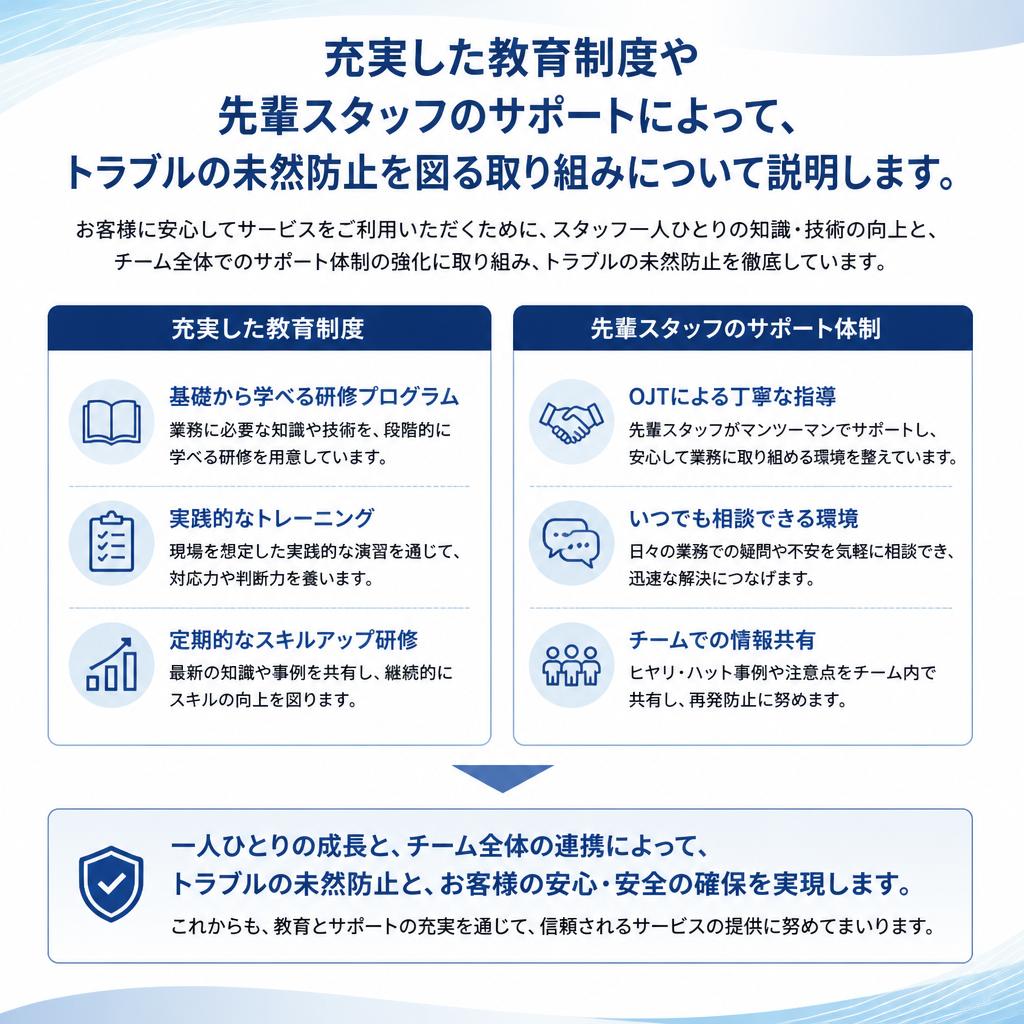 当社のサポート体制