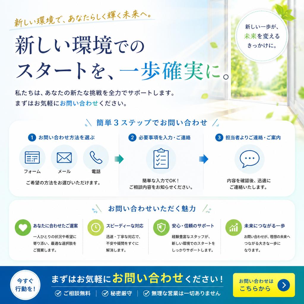 今すぐお問い合わせを！