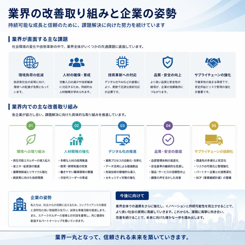 5. 業界の改善に向けた動き