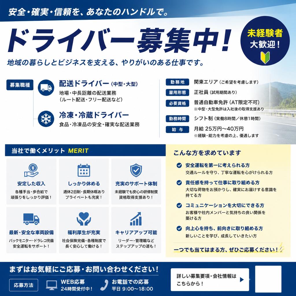 ドライバー求人のご案内