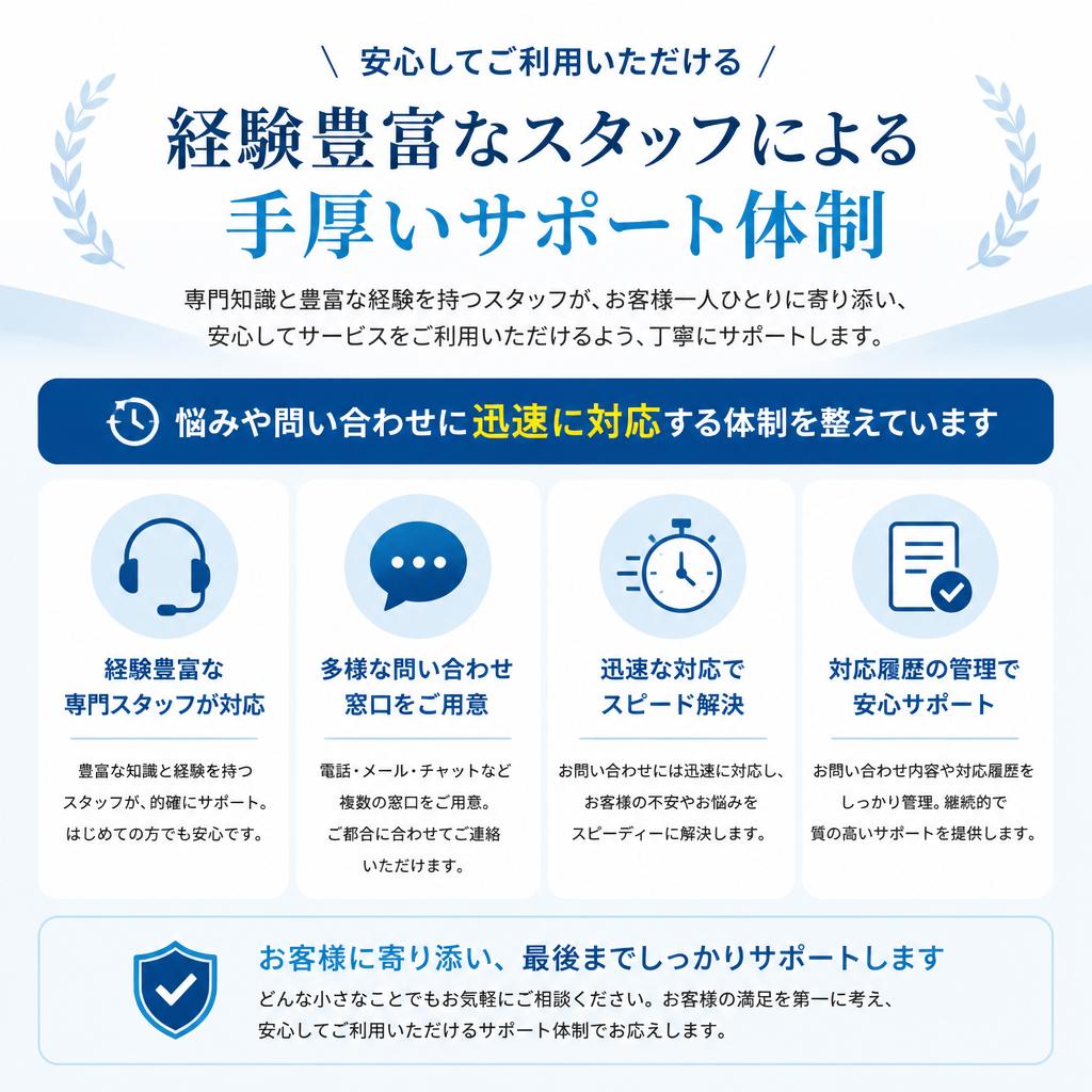 安心のサポート体制