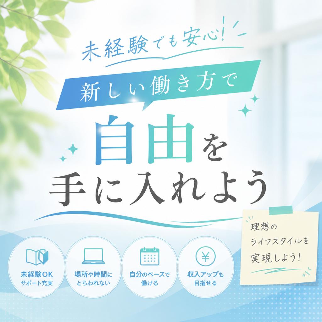 未経験でも安心！新しい働き方で自由を手に入れよう