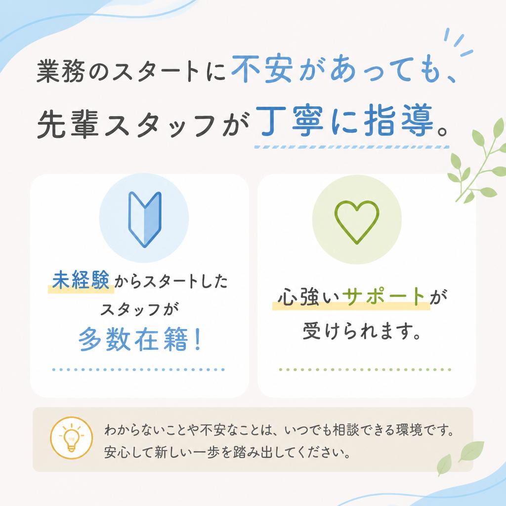 初心者でも安心のサポート体制