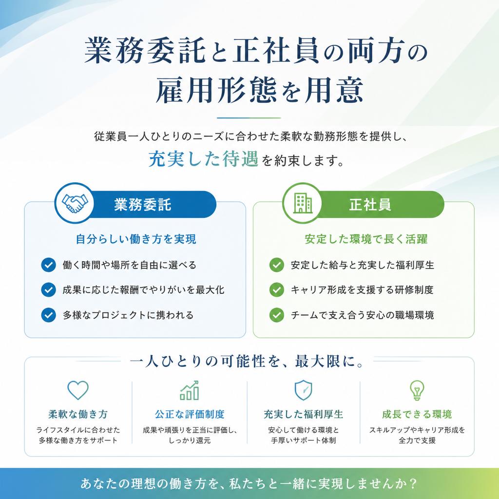 充実した待遇とサポート