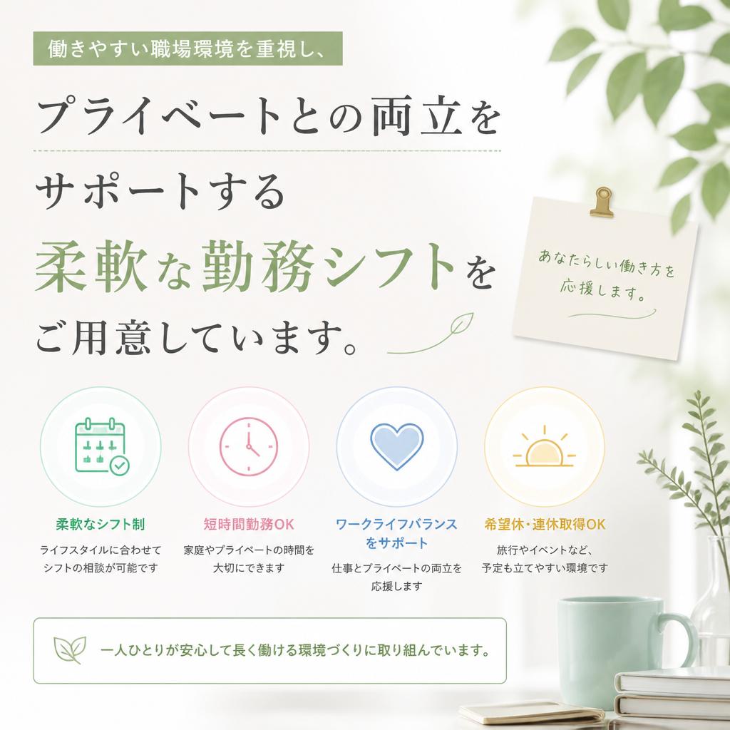 柔軟な勤務シフトとワークライフバランス