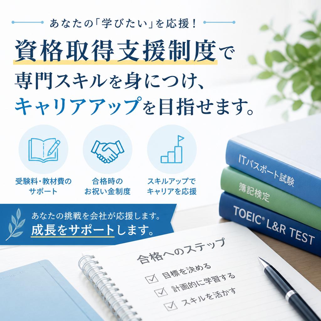 充実した資格取得支援制度