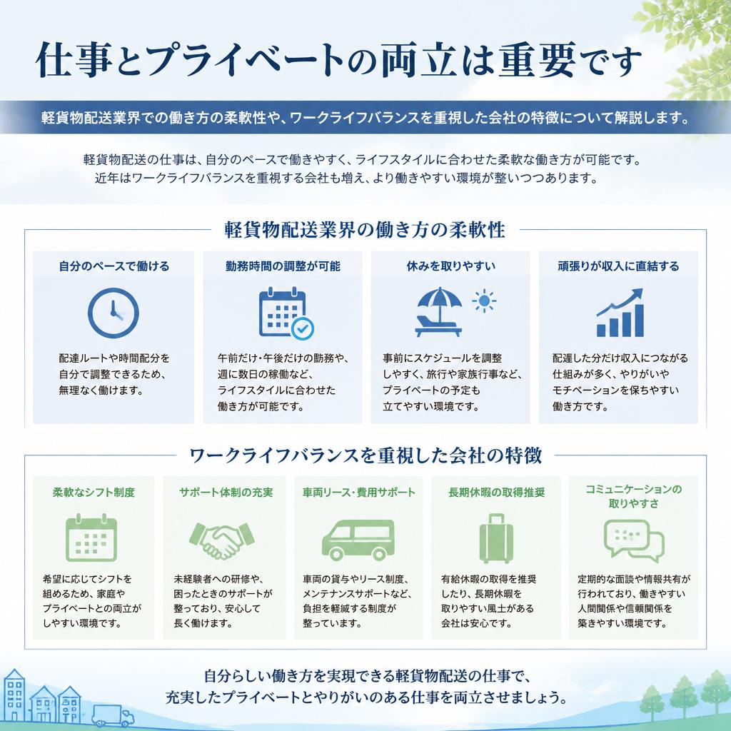 ワークライフバランスの考慮