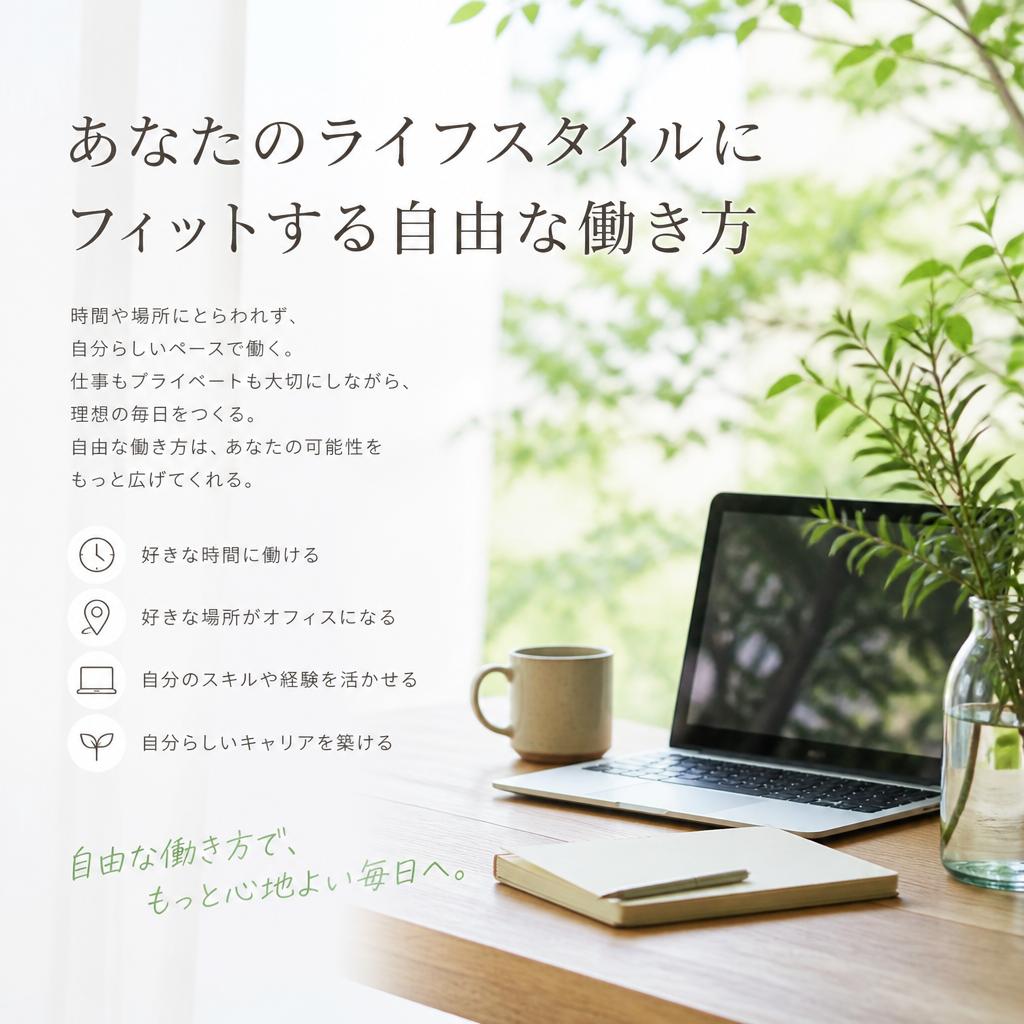 あなたのライフスタイルにフィットする自由な働き方